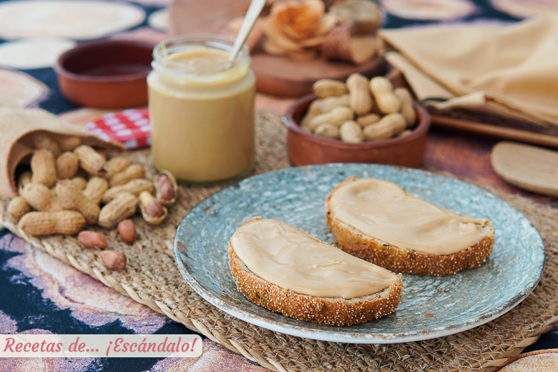 Crema de cacahuete o mantequilla de mani casera