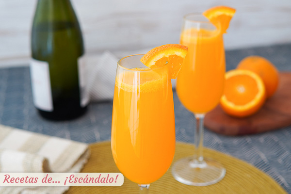Receta de coctel mimosa, ideal para el aperitivo o el brunch