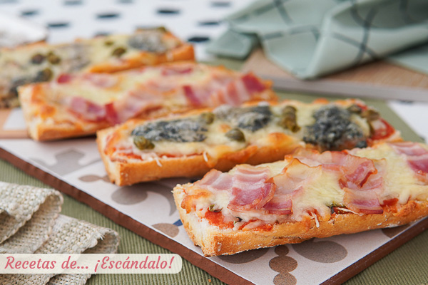Receta de paninis caseros, las pizzas con pan mas sencillas y rapidas