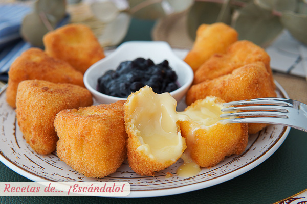 Receta de queso frito rebozado, un aperitivo delicioso