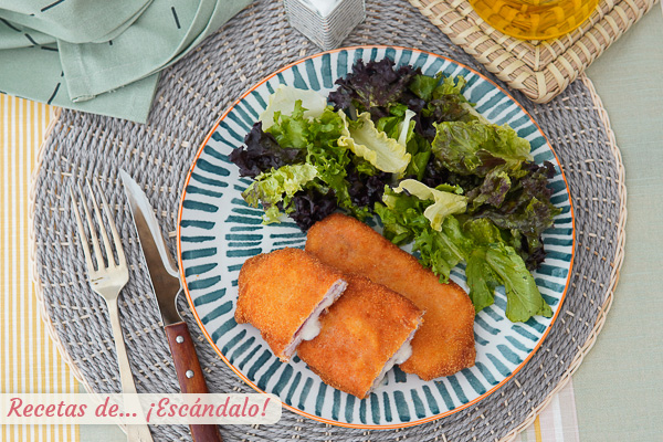 Como hacer libritos de lomo rellenos de jamon y queso