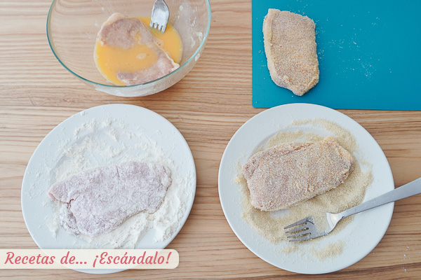 Empanar libritos de lomo caseros