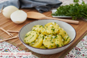 Papas aliñás o patatas aliñadas, sencillas y muy ricas