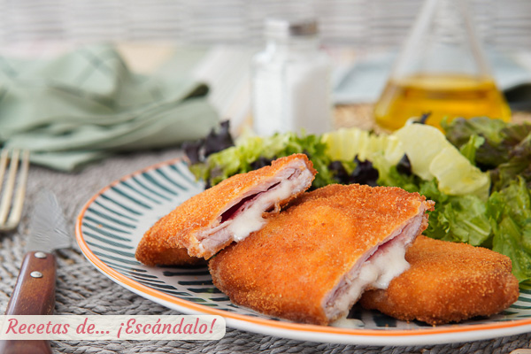Receta de libritos de lomo rellenos de jamon y queso
