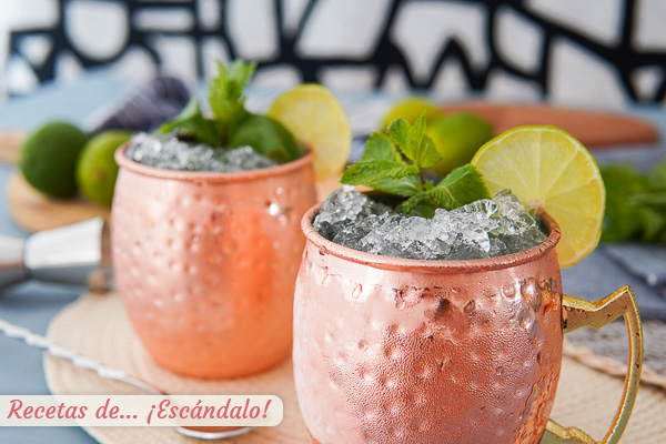 Cocktail Moscow mule, refrescante y delicioso