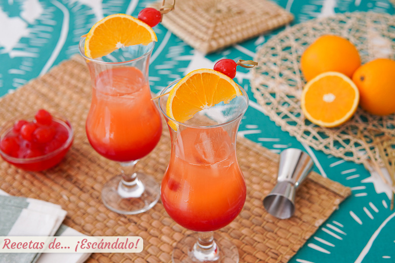 Coctel Tequila Sunrise, aprende como prepararlo
