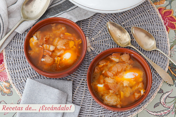 Como hacer sopa de ajo o sopa castellana con Thermomix. Receta tradicional y facil