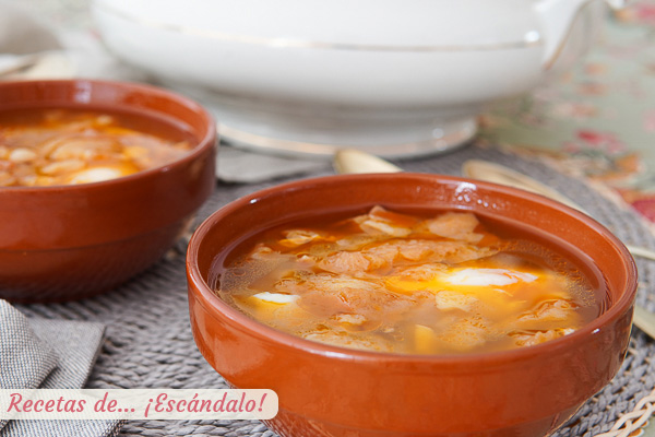 Receta de sopa de ajo o sopa castellana con Thermomix, tradicional y facil