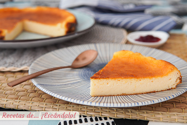 Receta de tarta de quesitos al horno, super facil y sabrosa
