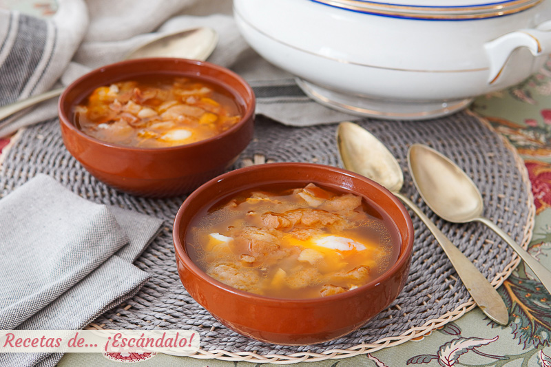 Sopa de ajo o sopa castellana con Thermomix. Receta tradicional y facil