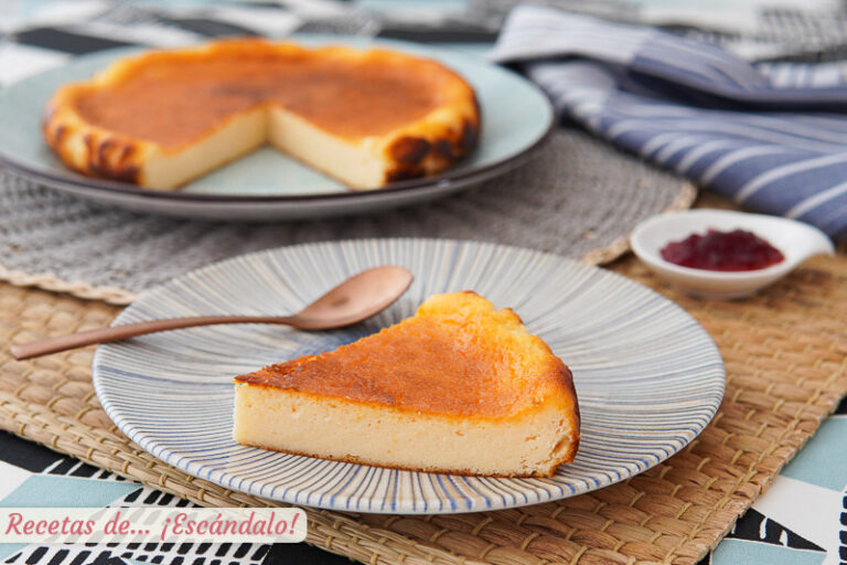 Tarta de quesitos al horno, súper fácil y sabrosa