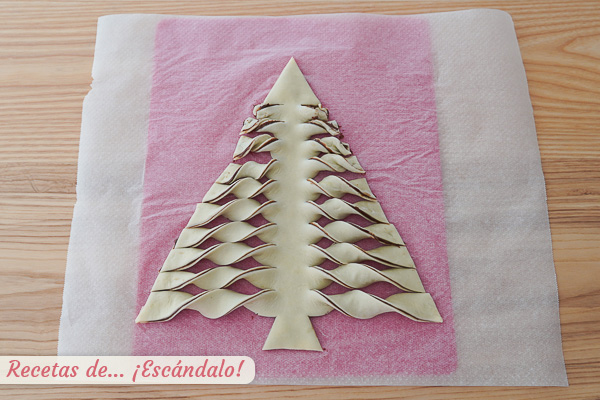 Arbol de Navidad de hojaldre casero