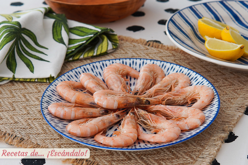 Cocer gambas en su punto, frescas o congeladas