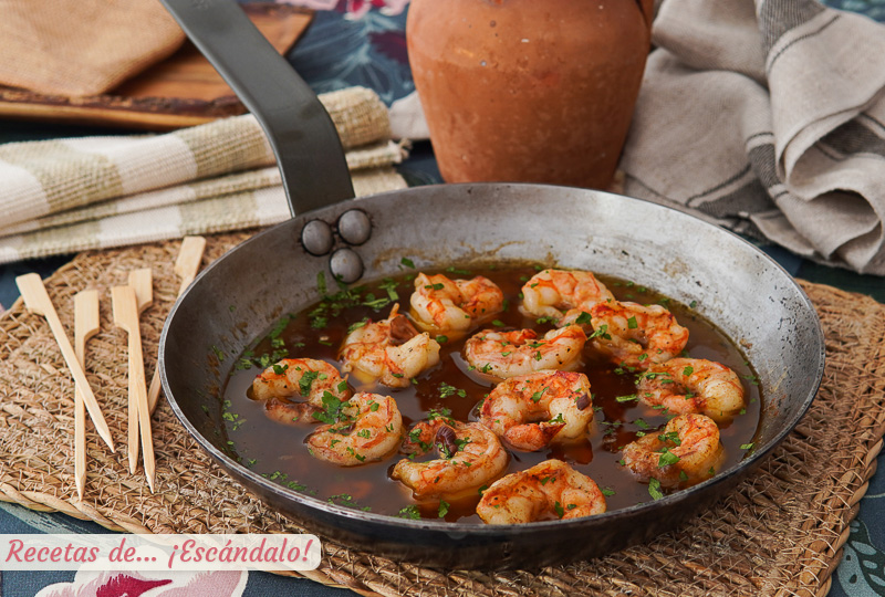 Gambas al pil pil tradicionales, muy jugosas