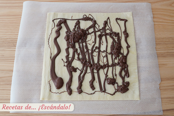 Hojaldre y nutella arbol de navidad hojaldre