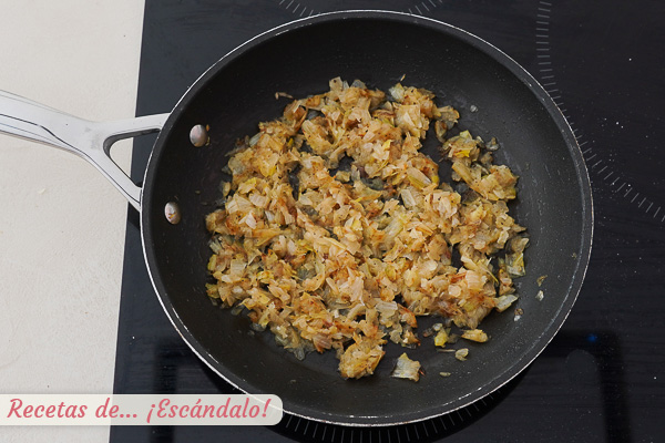 Sofrito de verduras pastel de pescado