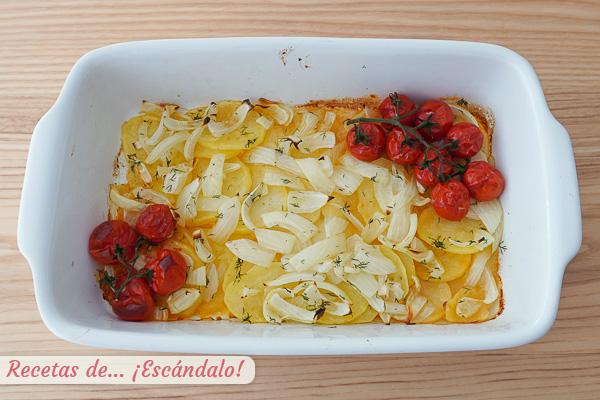 Verduras al horno guarnicion salmon