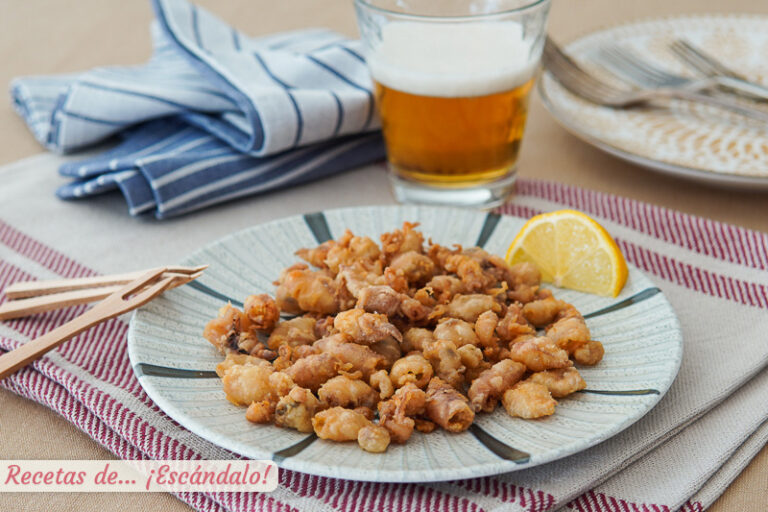Chipirones fritos con un rebozado súper ligero y crujiente