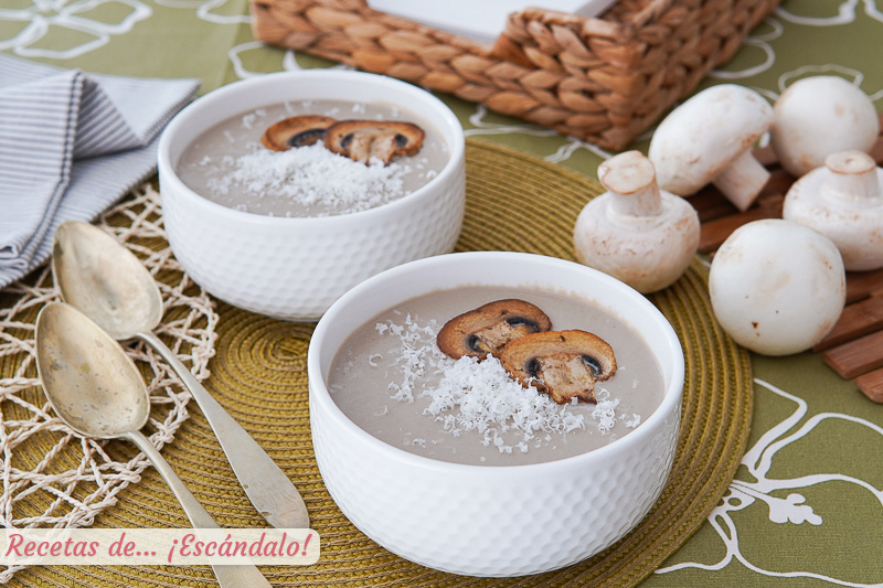 Crema de champinones con Thermomix, sabrosa y facil