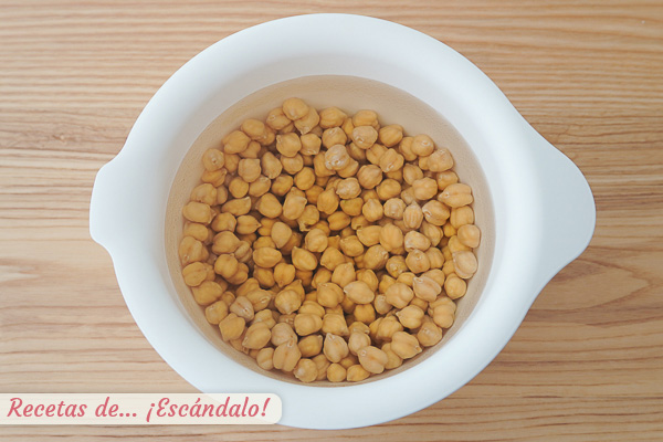 Garbanzos en remojo