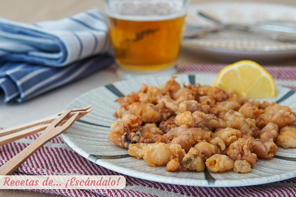Receta de chipirones fritos con un rebozado super ligero y crujiente