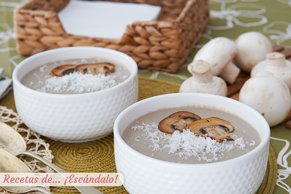Receta de crema de champinones con Thermomix, sabrosa y facil