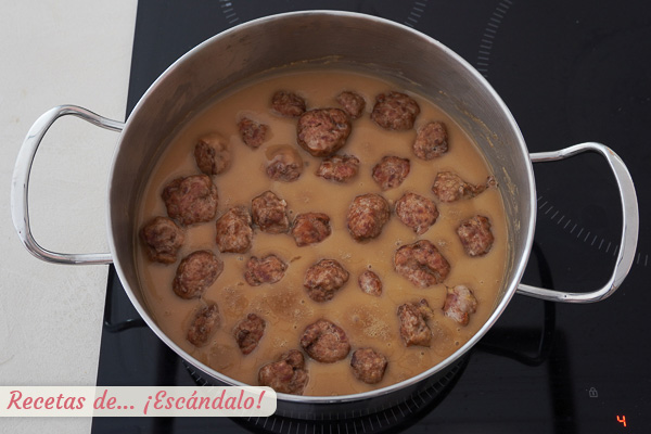 Albondigas de carne en salsa espanola
