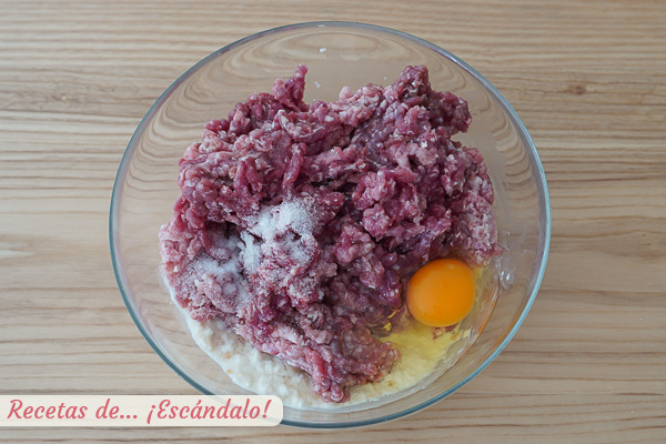 Ingredientes albondigas de carne