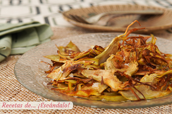 Receta de alcachofas fritas o chips de alcachofas crujientes
