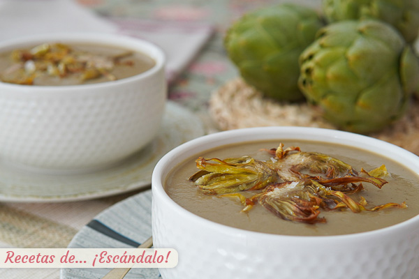 Receta de crema de alcachofas casera, deliciosa y saludable