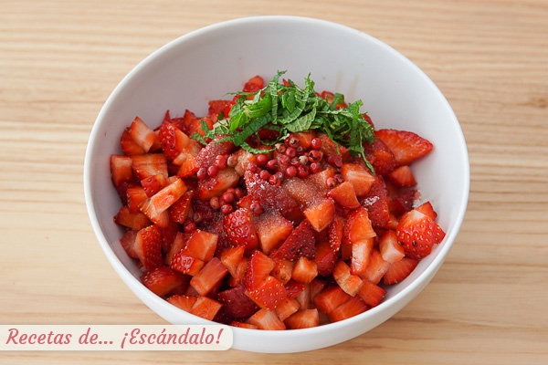 Ingredientes tartar de fresas