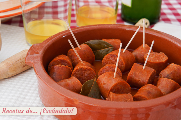 Receta de chorizos a la sidra asturianos, muy facil y sabrosa