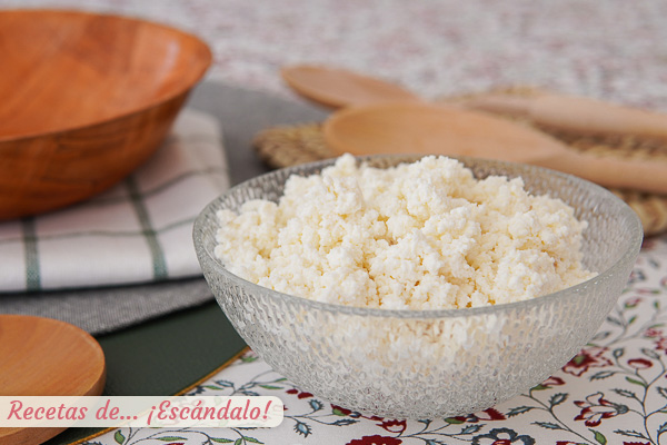 Receta de requeson casero. Receta muy facil