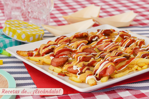 Receta de salchipapa, muy facil y rica