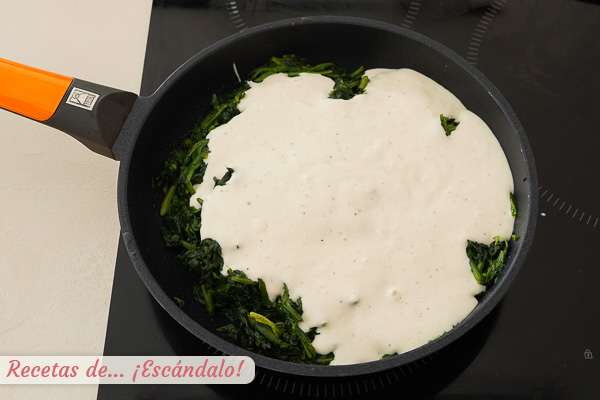 Espinacas y bechamel casera