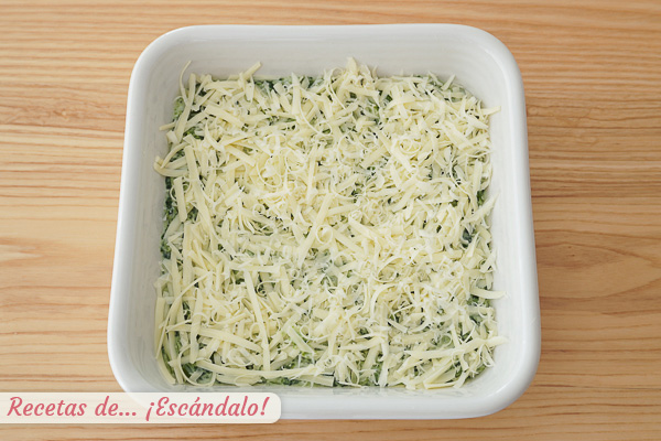Espinachas con bechamel y queso