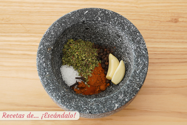 Ingredientes adobo lomo