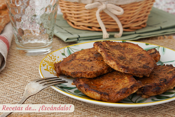 Receta de lomo adobado casero a la plancha, delicioso