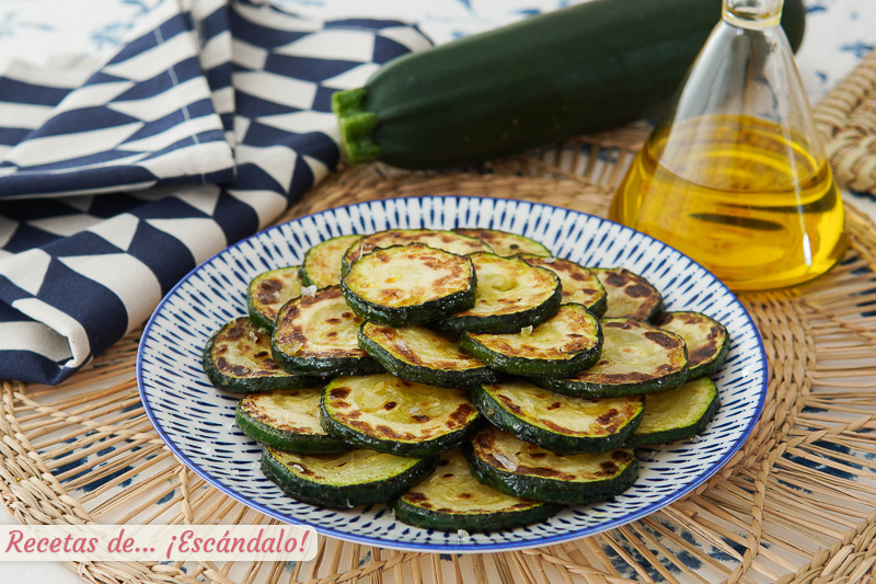 Calabacin a la plancha, tierno y sabroso