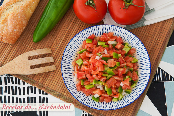 Como hacer trempo mallorquin, una ensalada de verano fantastica