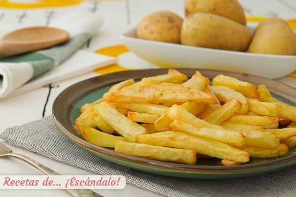 Receta de patatas fritas en freidora de aire o airfryer, las mejores