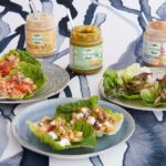 Ssam coreanos de lechuga y ensalada